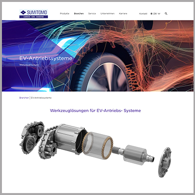 Artikelbild: Neuer Bereich mit Werkzeuglösungen für EV-Antriebssysteme auf der Homepage