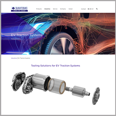 Artikelbild: New section with tooling solutions for EV traction systems on the homepage